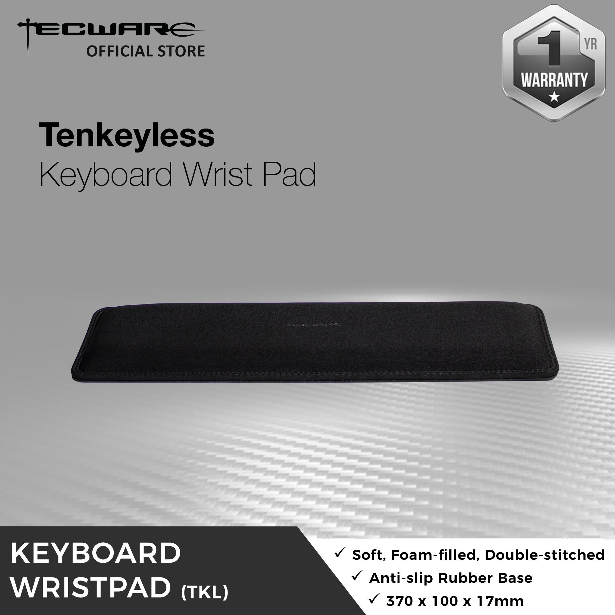 Tecware Keyboard Wrist Pad/Wrist Rest