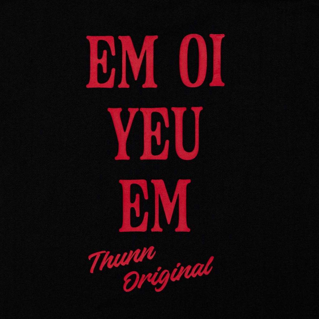 Áo thun Cotton cao cấp - THUNN ORIGINAL Love Text Tee-BLACK