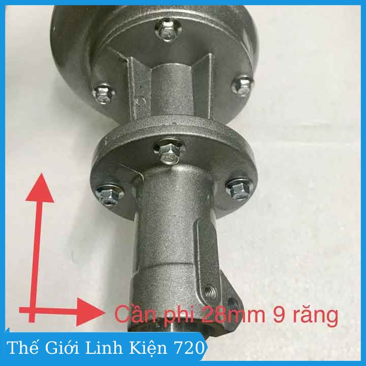 Đầu bơm liền lắp máy cắt cỏ phi 28mm 9 răng