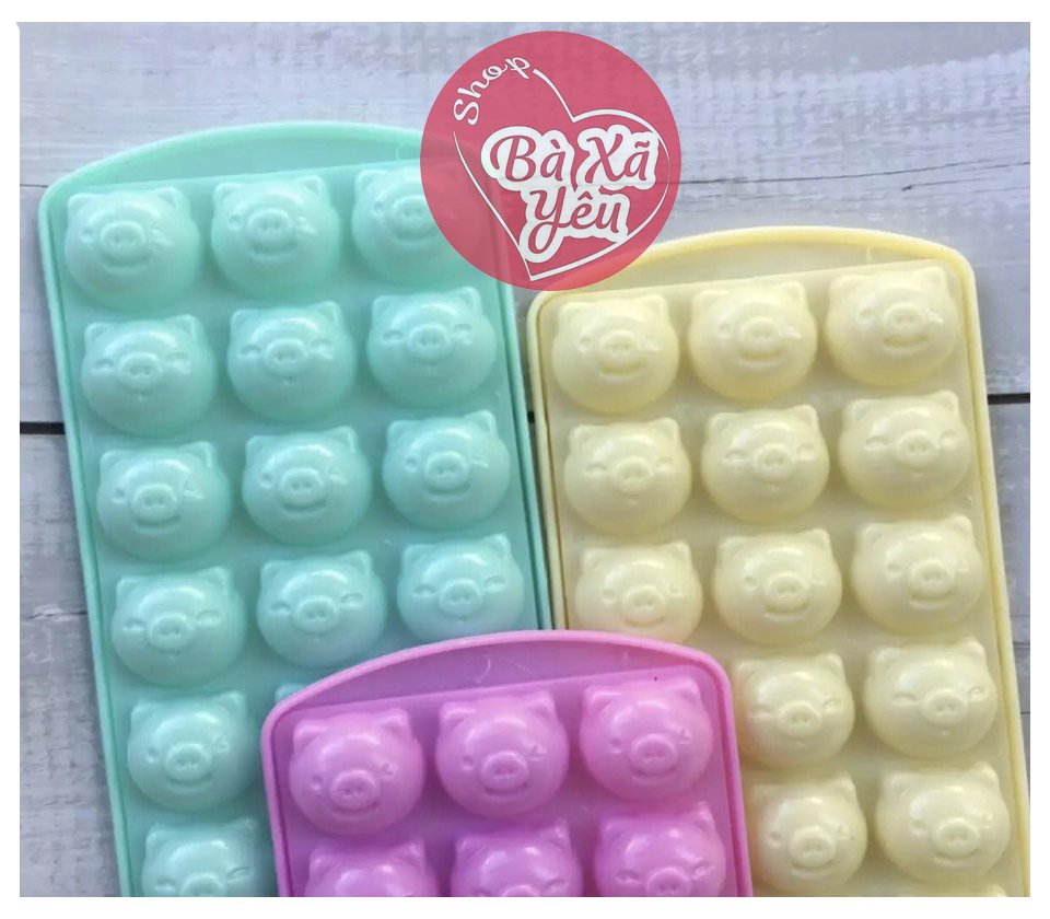 Combo 10 khuôn làm đá , thạch , rau câu hình heo