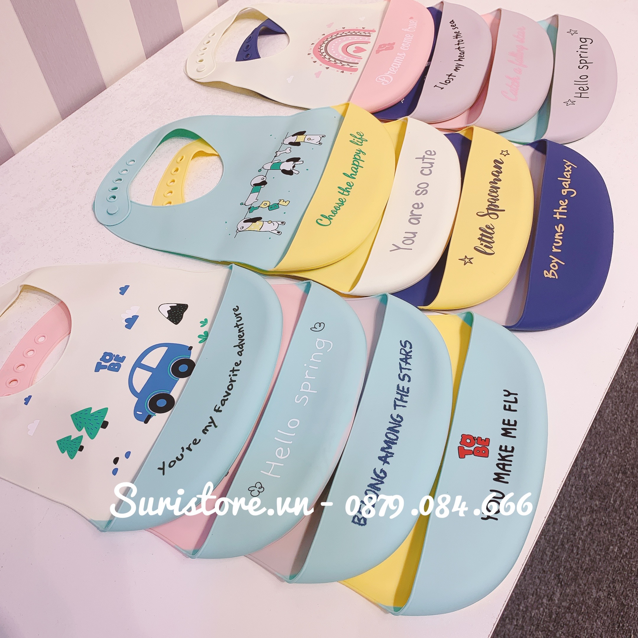 Yếm ăn dặm Silicone Tobe