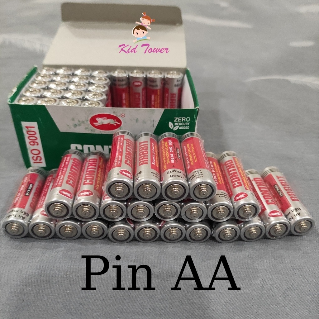 Pin AA AAA con thỏ vỉ 4 viên