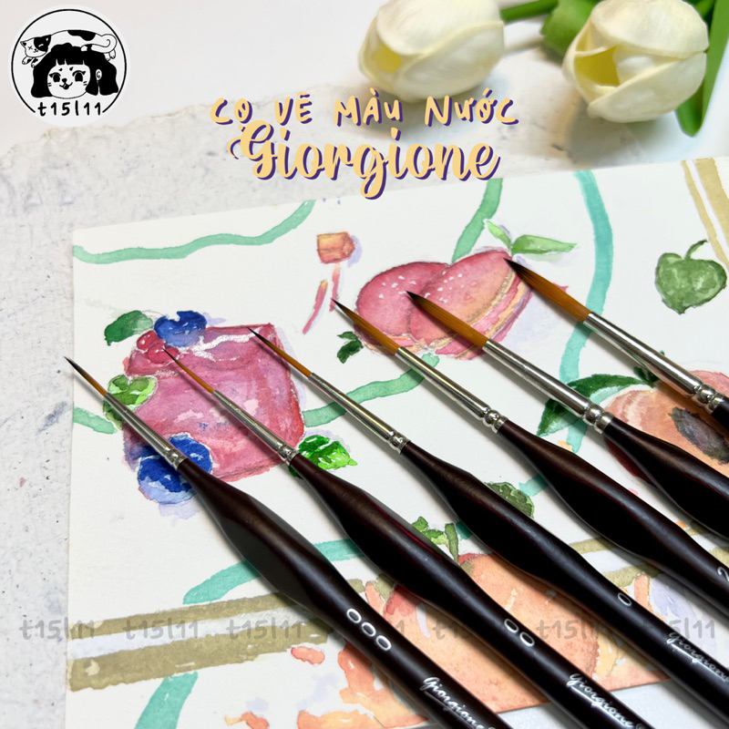 [t15l11] Cọ tỉa vẽ màu nước Giorgione