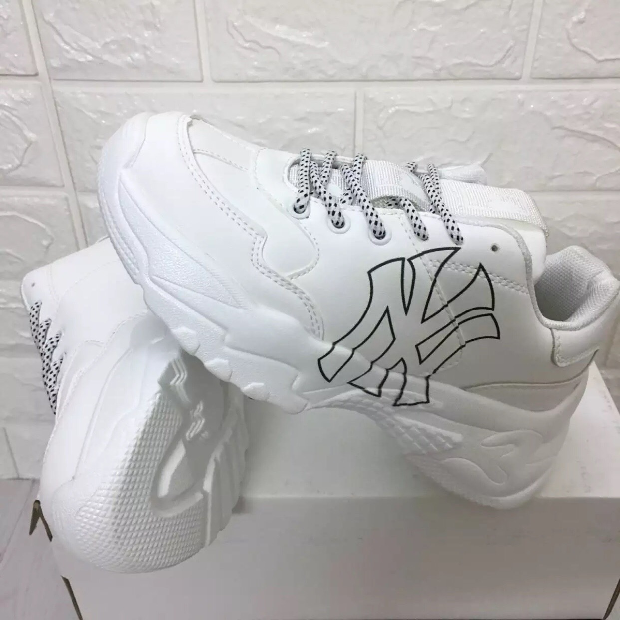 [TẶNG HỘP+TẤT] Giày MLB BOSTON bản in hàng đẹp