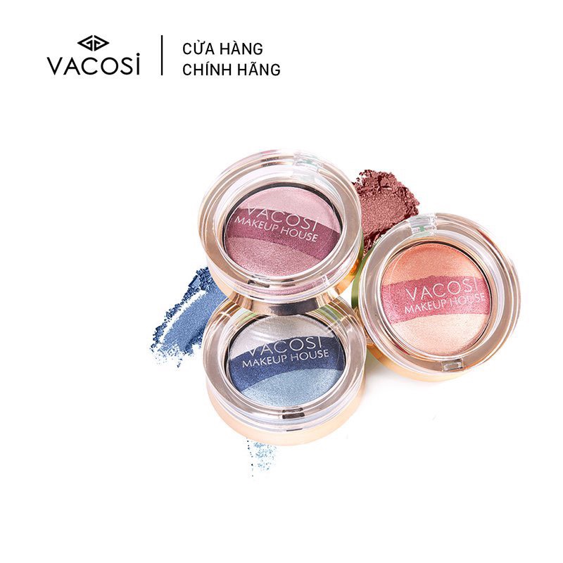 Phấn Mắt VACOSI 3 Ô Phối Màu (Hộp Tròn) - VP06