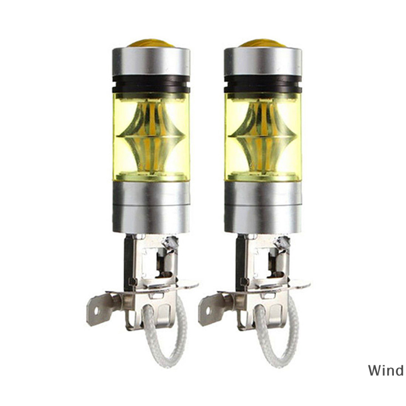 Wind đèn sương mù led h3 100w bóng đèn lái xe đèn sương mù 12/24v phụ kiện xe hơi