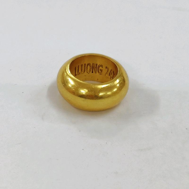 Nhẫn khâu trơn đồng vàng 24.K