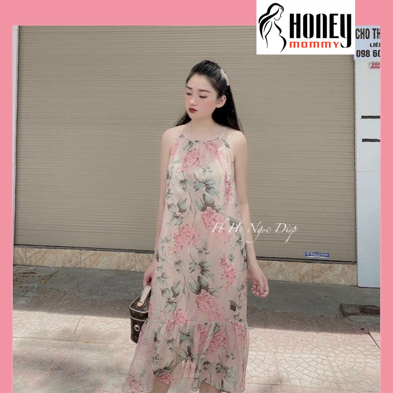 Váy Đầm 2 Dây Sát Nách Mặc Ở Nhà Mùa Hè Form Rộng Bầu Bí Bon Chen HD1605  Honey Mommy - Đầm bầu | ThờiTrangNữ.vn