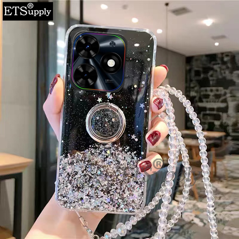 Phone case infinix Smart Shiny Ring Glitter Soft Transparent