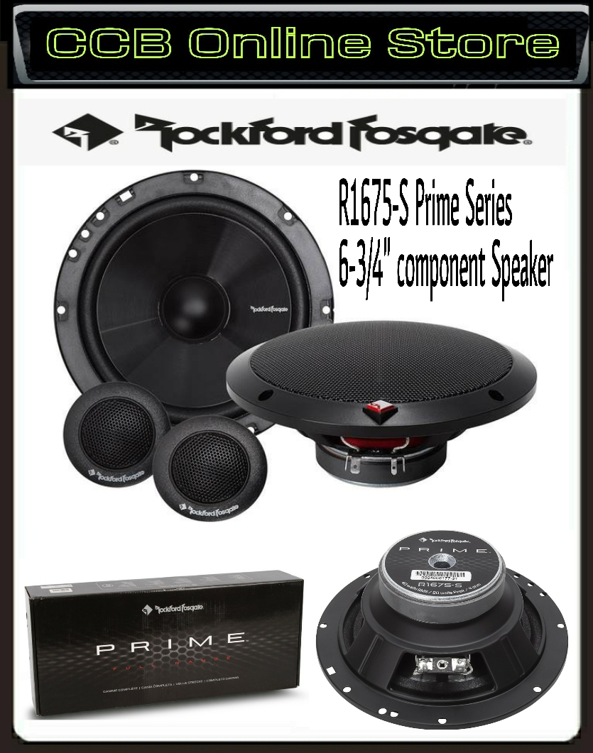 Rockford Fosgate R1675-S R1 Prime 6.75-Inch 2-Way Component Speaker System  40 Watts RMS 80 Watts Max Lazada