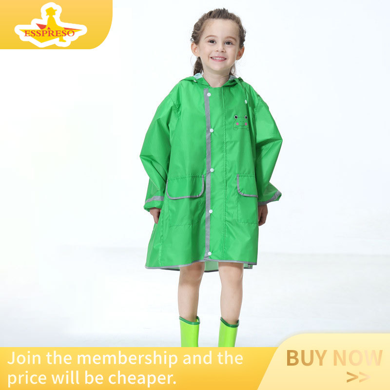 Esspreso Áo mưa trẻ em,Phim hoạt hình trẻ em Unibody Poncho,Bộ áo mưa màu đỏ lưới