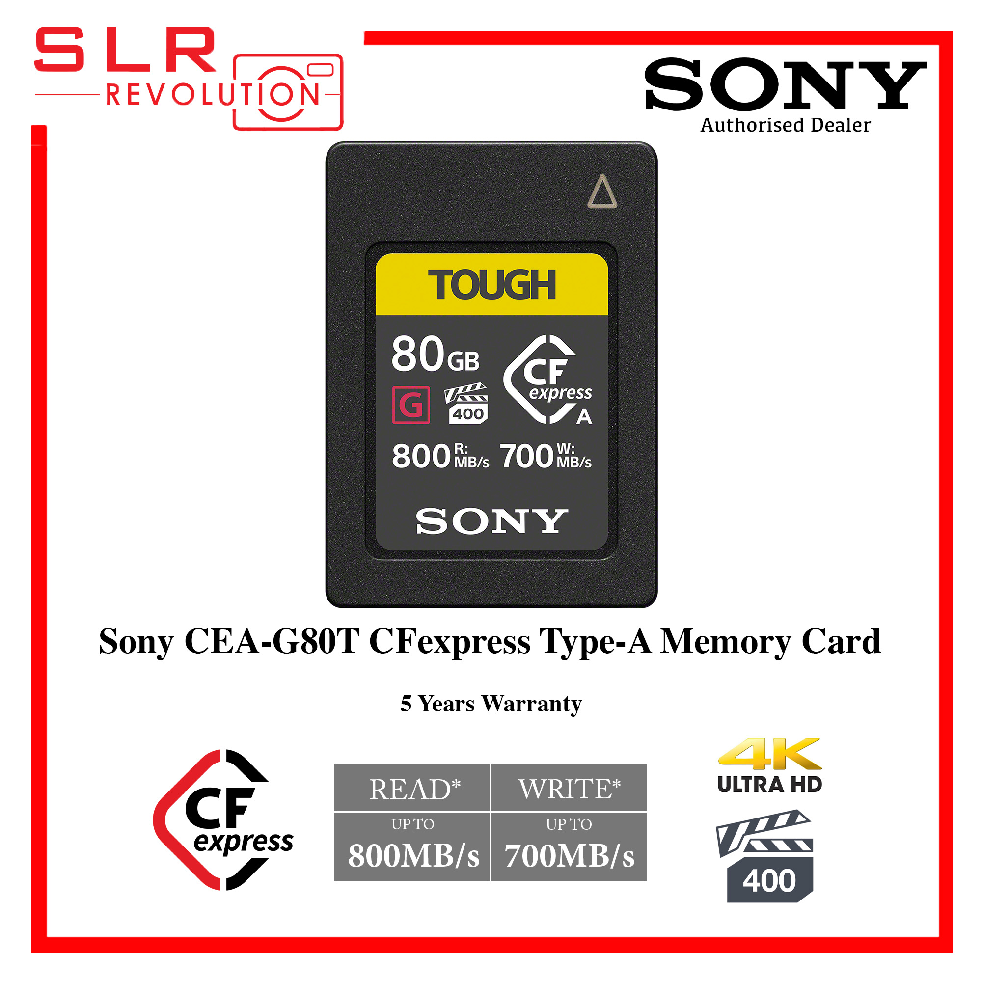 Sony CEA-G80T 80GB CFexpress Type A Memory Card 