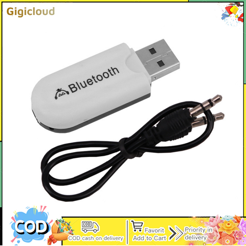 Car USB Bluetooth-compatible Adapter Audio Music Transmitter Receiver 3.5mm Aux For For Tv Pc Headphones