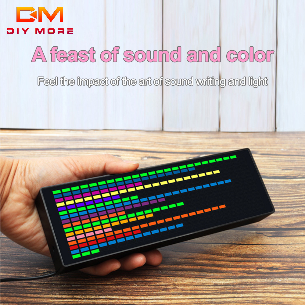 Diymore Led Music Spectrum Display RGB Colorful 1624 Segment Rhythm