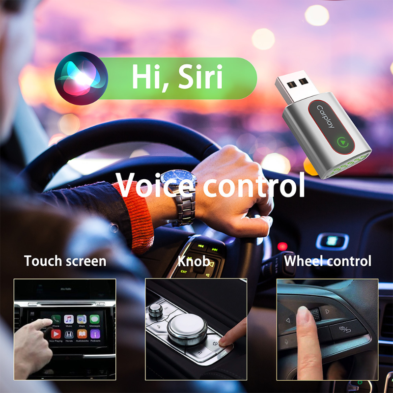 Wireless,Android Auto 2-In-1 Aluminum CarPlay Adapter Box-Wired to Wireless Vehicle Connection.