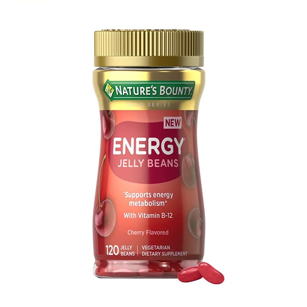 Nature's Bounty, Energy Jelly Beans, With Vitamin B12, Cherry, 80