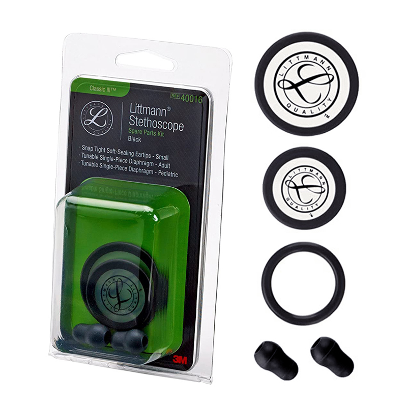 Littmann Stethoscope อะไหล่อุปกรณ์เสริม Tunable Diaphragm Rim Assembly Kit 40016สีดำสำหรับ