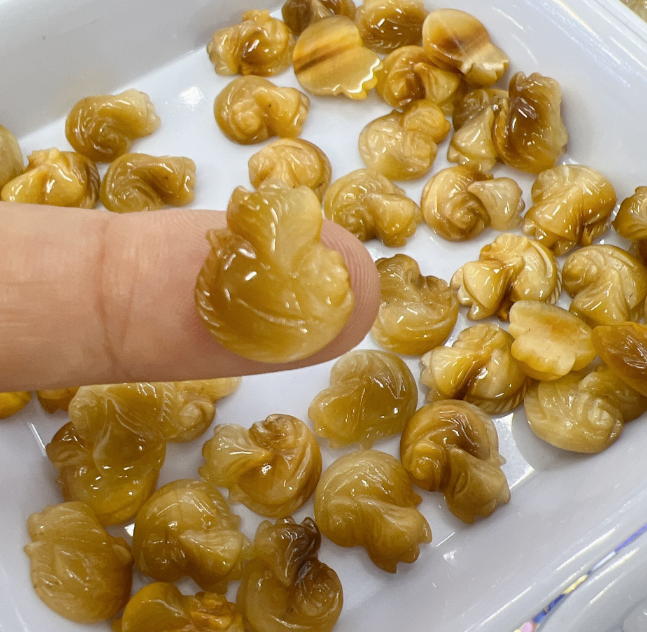 🍁[ TRANG SỨC ĐẸP ] Mặt Hồ Ly phong thủy đá mắt hổ vàng.
