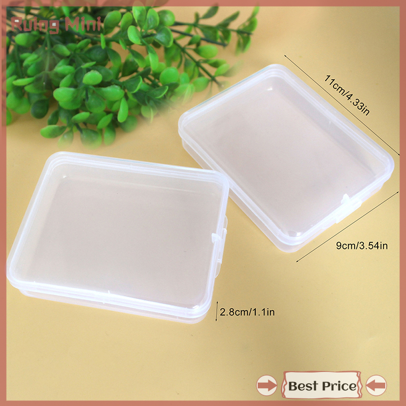 Ruing INS Transparent Plastic Storage Box Photocards Small Card Storage Box Desk Organizer Box Classification Box Stationery Box