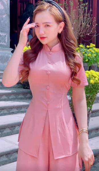 Đồ lam đi chùa nữ - bộ đi lễ chùa đẹp lụa tầm ý dành cho phật tử bigsize dưới 64kg lam05