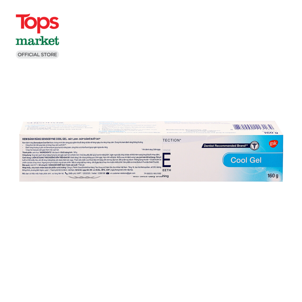 Kem Đánh Răng Sensodyne Coolgel Mát Lạnh 160G