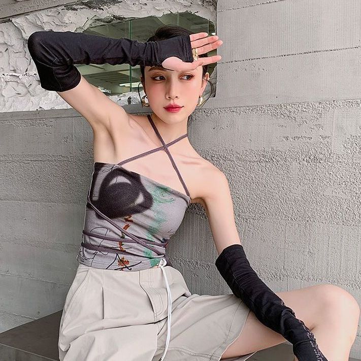 MTTM áo quây kiểu áo dây áo nữ sexy áo 2 dây croptop áo croptop áo nữ Miễn phí vận chuyển toàn quốc