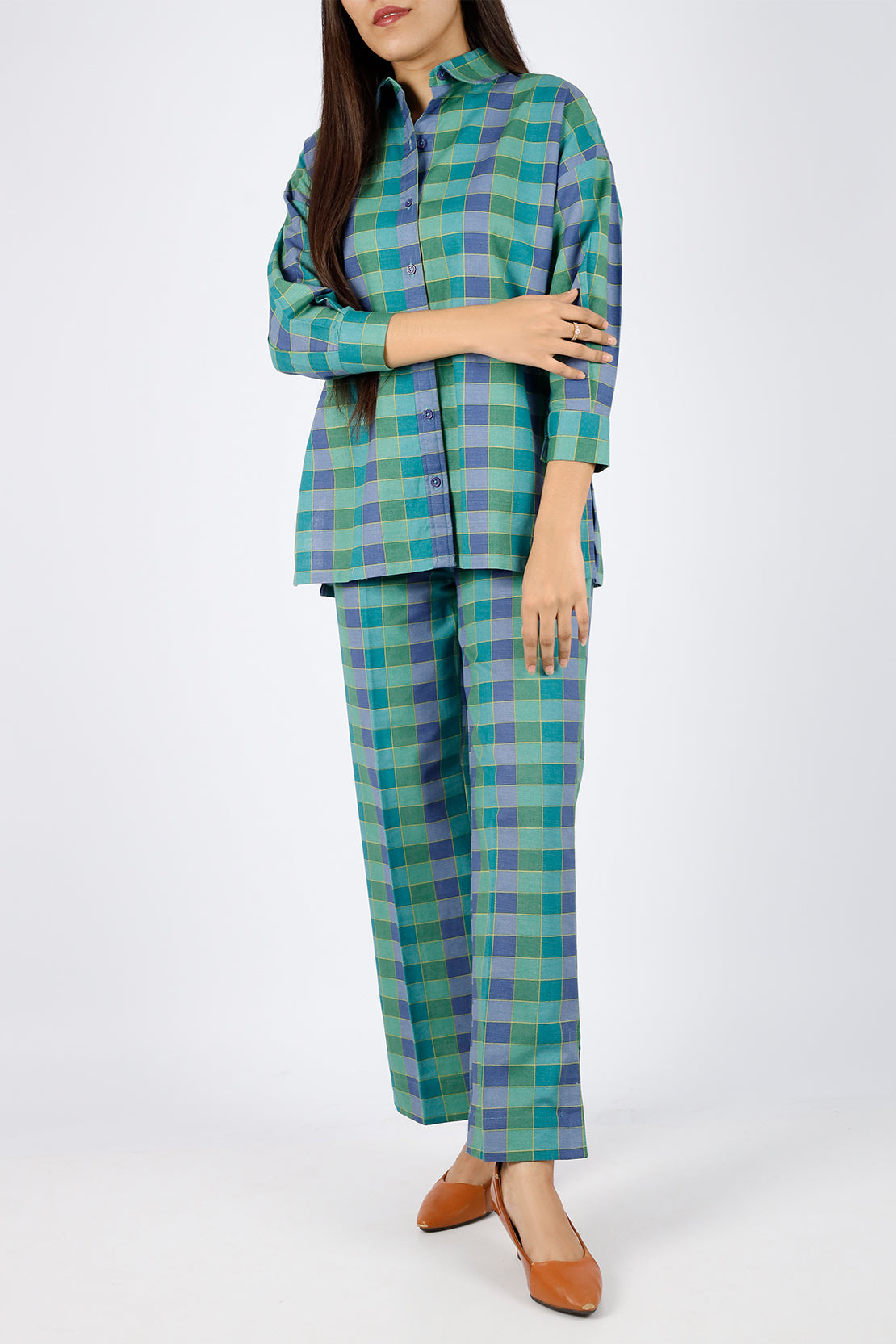 Saya - Printed Khaddar Stitched 2 Piece (Shirt/Trouser)
