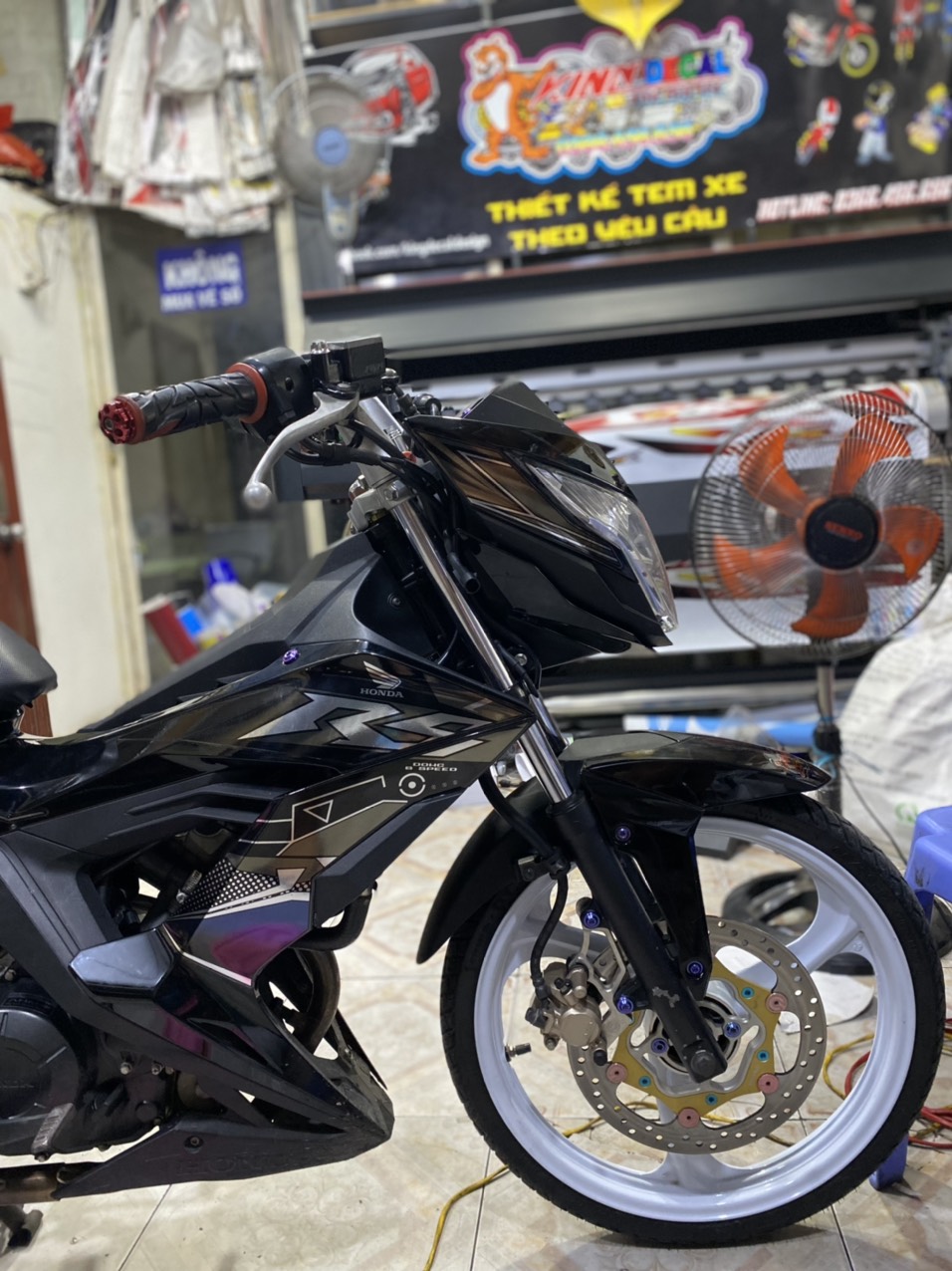Tem Rời Crom cao cấp Sonic màu đen xám trắng
