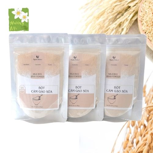 [HCM]Bột cám gạo sữa dưỡng da Organic Herbs 100gr