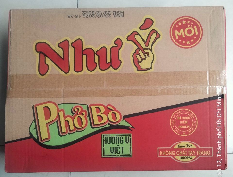 Thùng 30 gói Phở Bò Như Ý 65gr