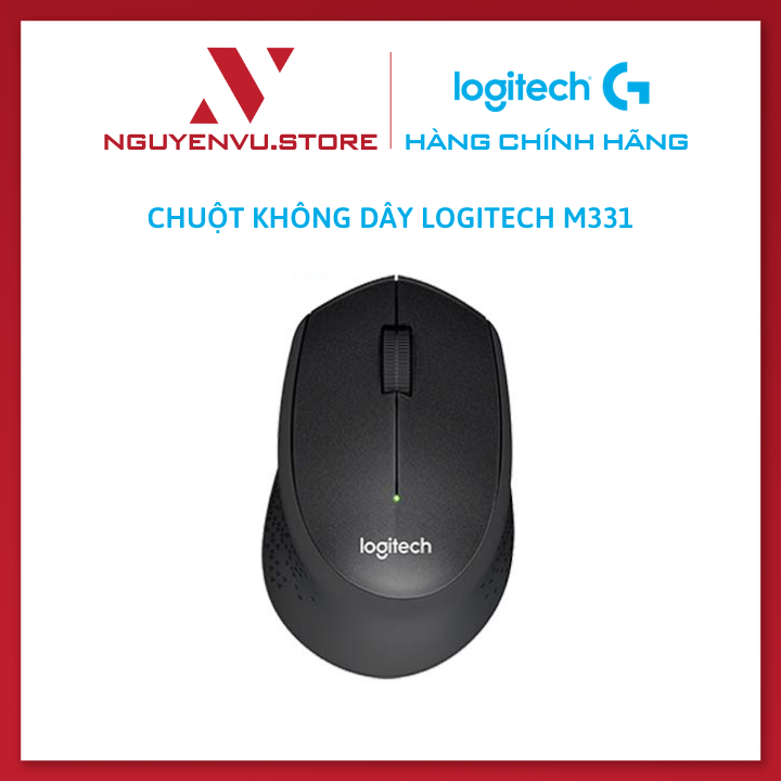 Logitech Wireless Mouse m331 silent-Black-authentic