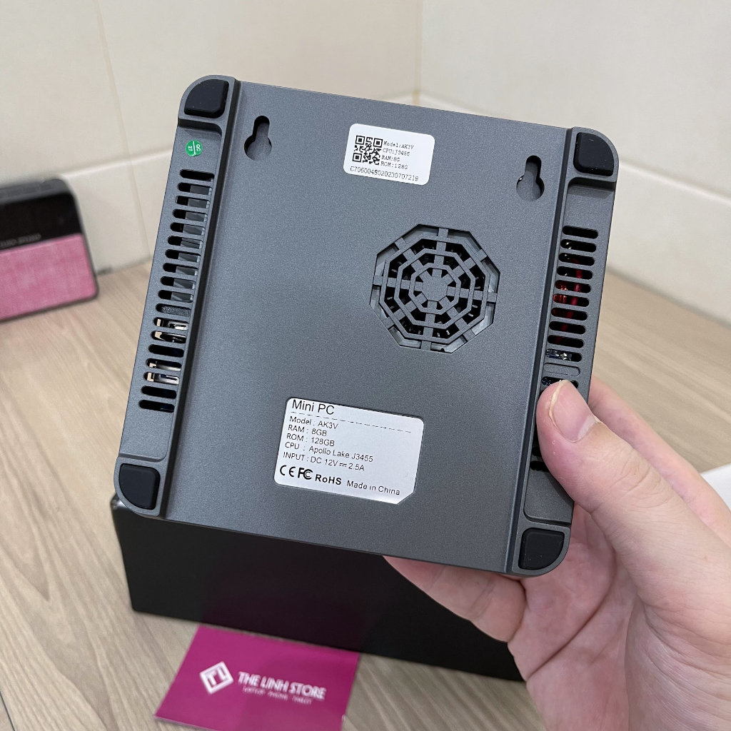 Máy tính Mini PC Intel NUC AK3V mới FullBox - intel J3455 ram 8G nhỏ gọn