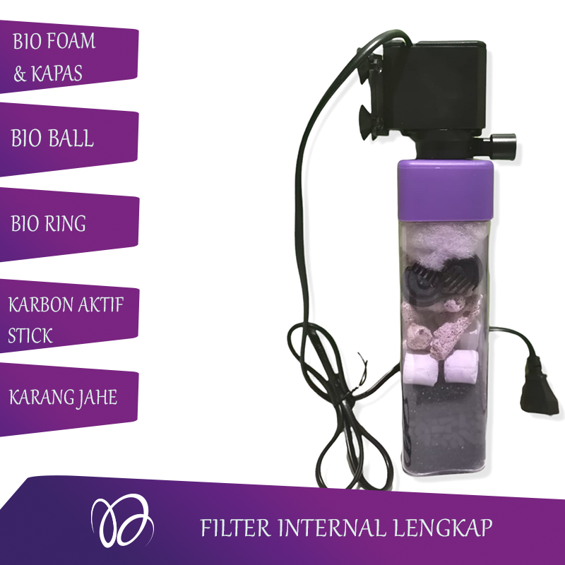 Filter Aquarium Internal Lengkap FIlter Aquarium Tanpa Kuras FIlter