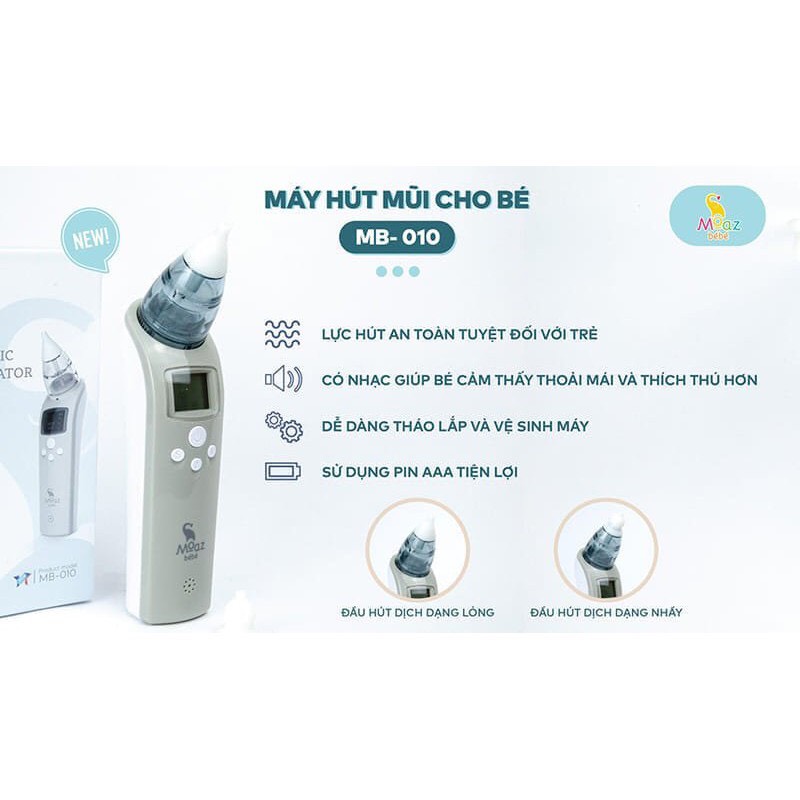 Máy Hút Mũi Cho Bé MOAZ BEBE MB-010 (Bảo Hành 12 Tháng)