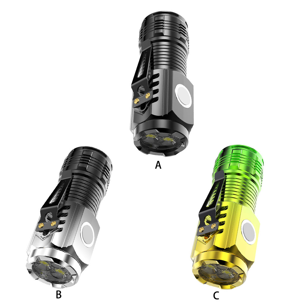 Super Bright Three-eye Mini Flashlight For Nighttime Safety Wide Applications Type 1
