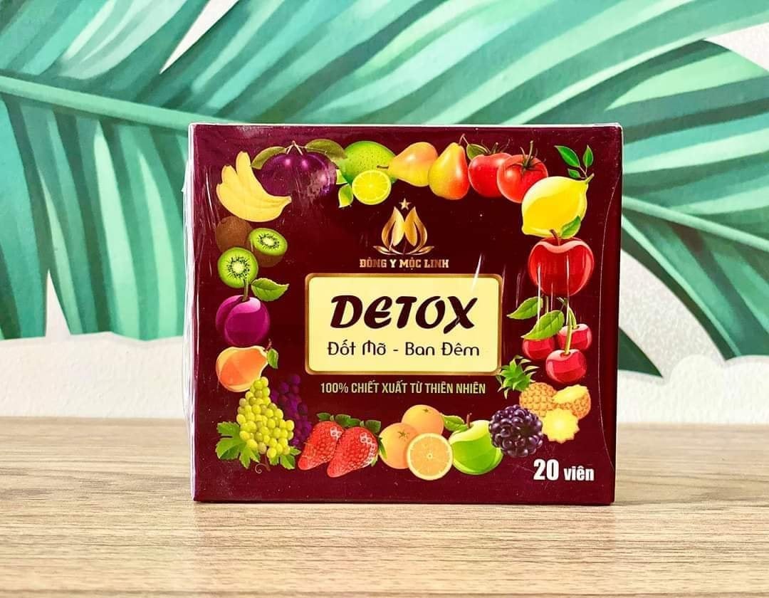 Detox Thải mỡ Ban đêm Đông y mộc linh hộp 15 viên