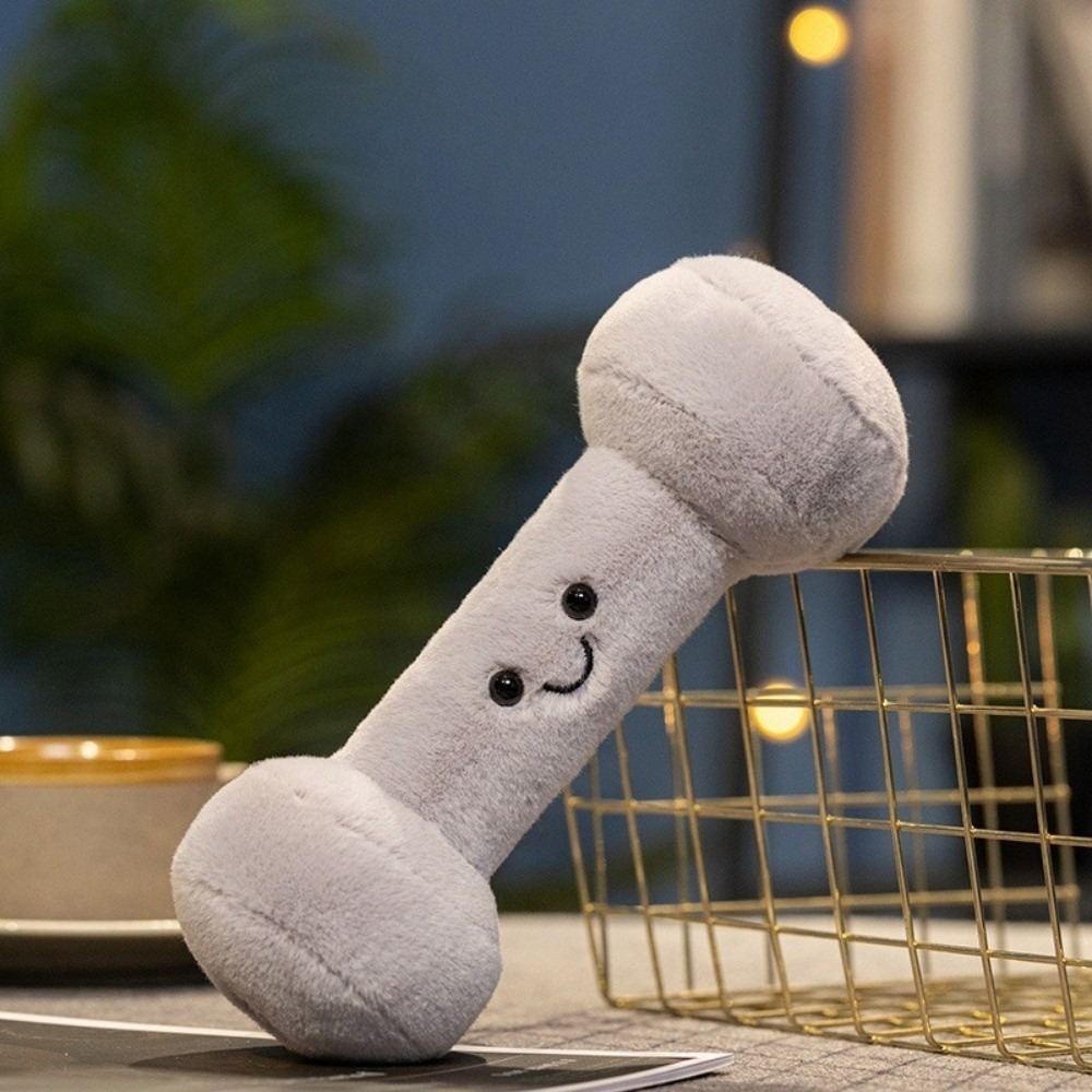 TONYOOG Plush Kettlebell & Dumbbell Cushion - Cute Fitness Equipment Shape Stuffed Pillow (Gym-Themed Gift & Decor)_voghion.com