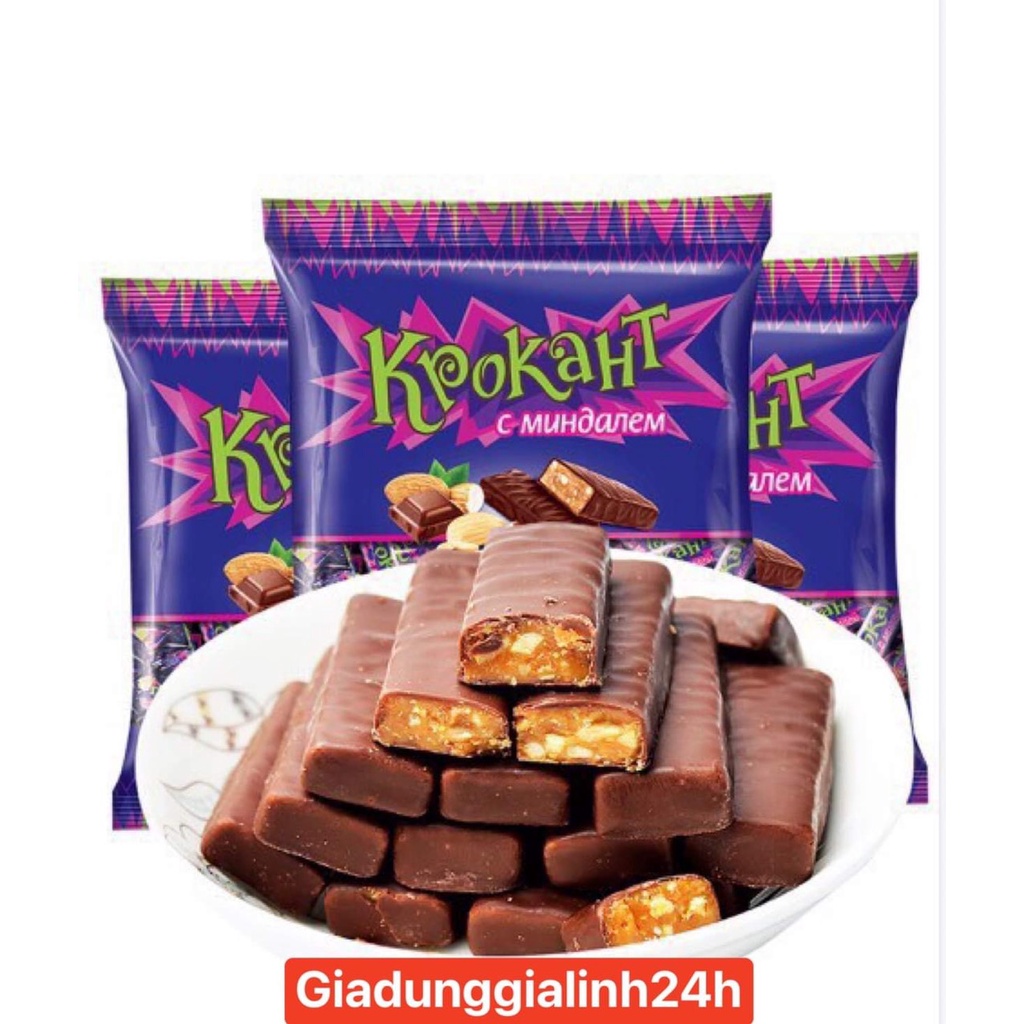 Kẹo tím krokant socola hạnh nhân nga 500g