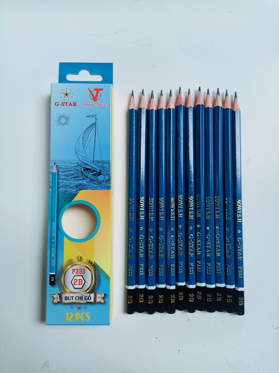 HỘP 12 CÂY BÚT CHÌ ĐEN 2B-P333 GSTAR