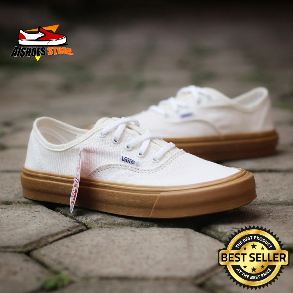 Vans authentic best sale white gum