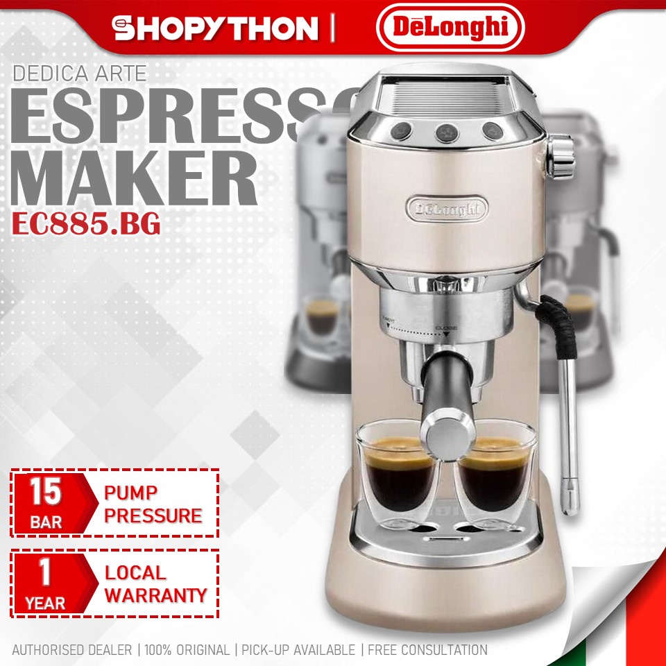 DeLonghi Dedica Arte EC885.BG ESE Pod Espresso Coffee Machine – Beige