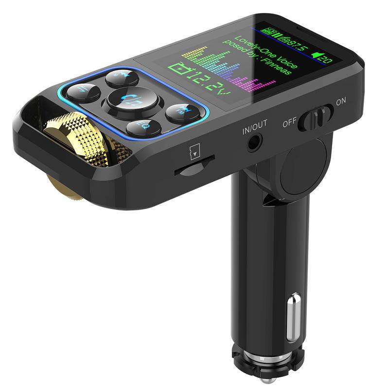 Bluetooth FM Transmitter Car Bluetooth MP3 Player Reusable Dual USB Screen Display Audio Player Car Charger Adapter Bluetooth FM Transmitter