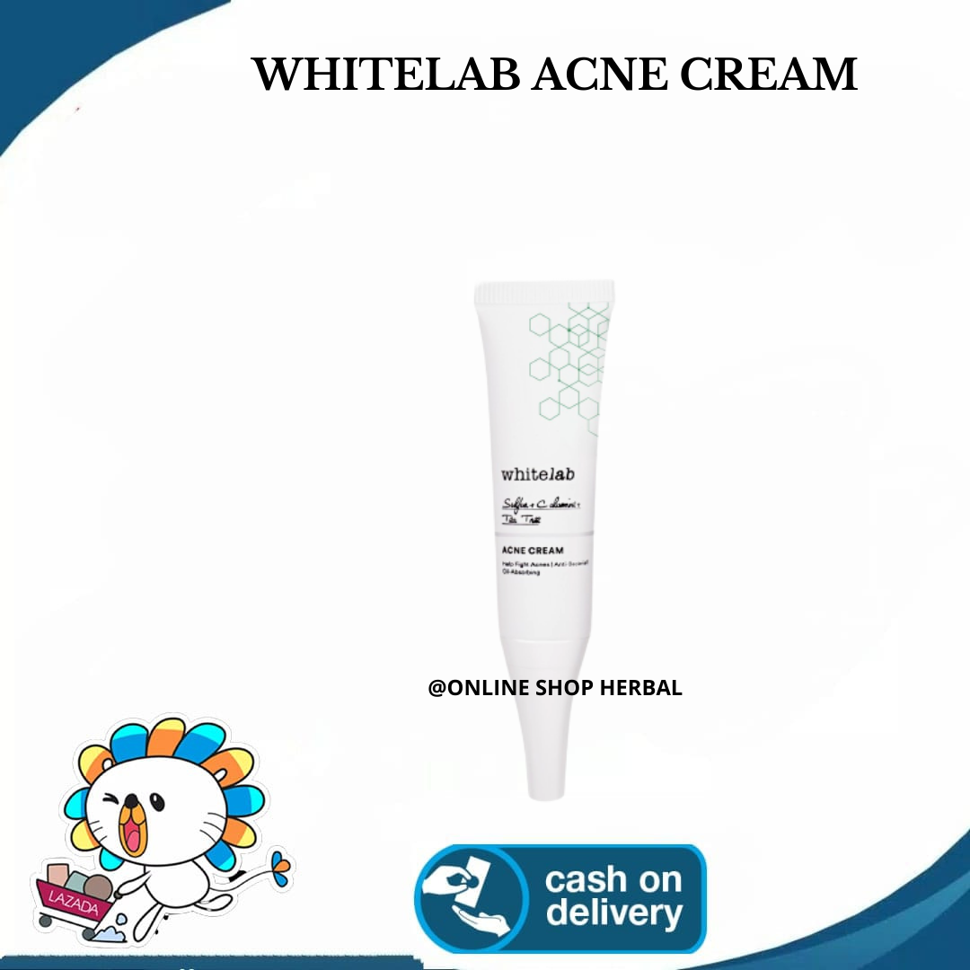 WHITELAB ACNE CREAM JERAWAT / WHITE LAB CELAMINE TEA TREE SULFUR OILY SKIN FUNGAL ACNE Lazada