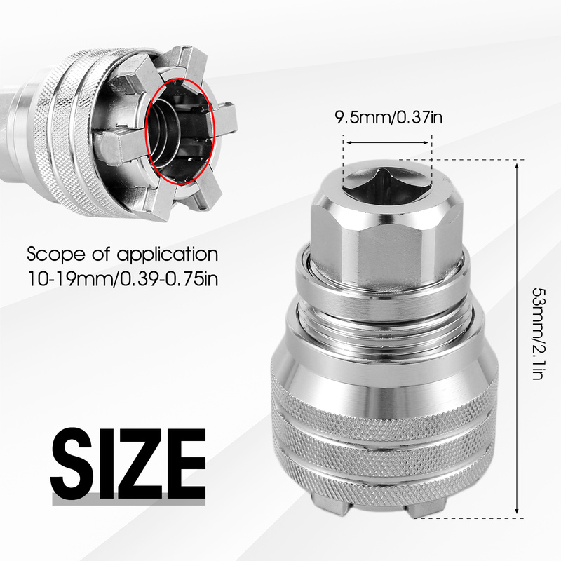 Adjustable Magic Sleeve Socket Tool Durable Drive Socket Wrench Sleeve Universal Socket Sleeve Tool Adjustable Magic Sleeve Socket Tool for Hand Drill High Torque Socket Tool