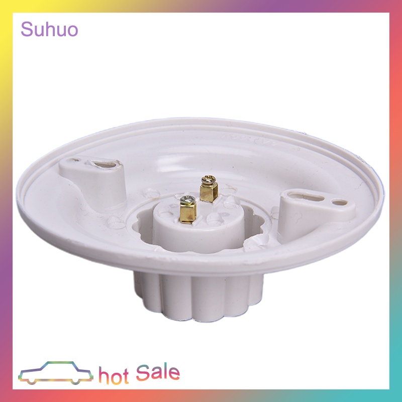 Suhuo E27 LED Light Bulb Holder Round Socket E27 Base Hanging Lamp Socket Screw Base