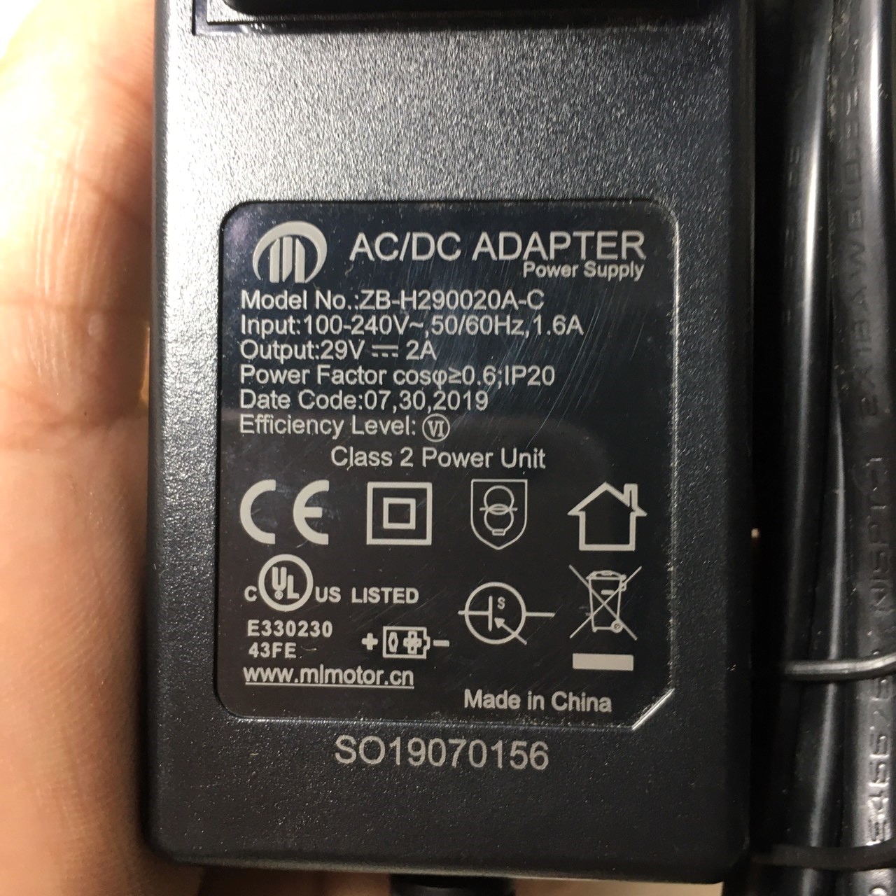 Nguồn 29V 2A DC, nguồn ghế tự động