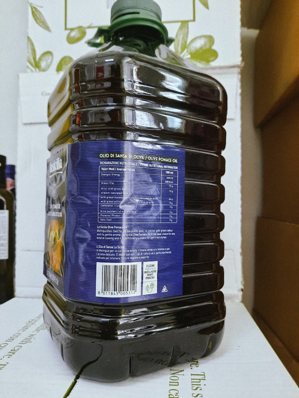 [Nhập khẩu Ý] Dầu Ô liu Pomace (Olive Pomace Oil) La Sicilia - 5 lít