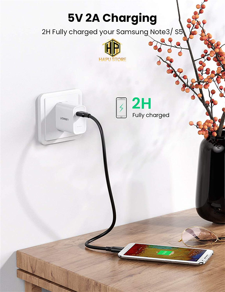 Cáp Micro USB 3.0 Ugreen 10841 dài 1m mạ vàng  - Hapuhouse