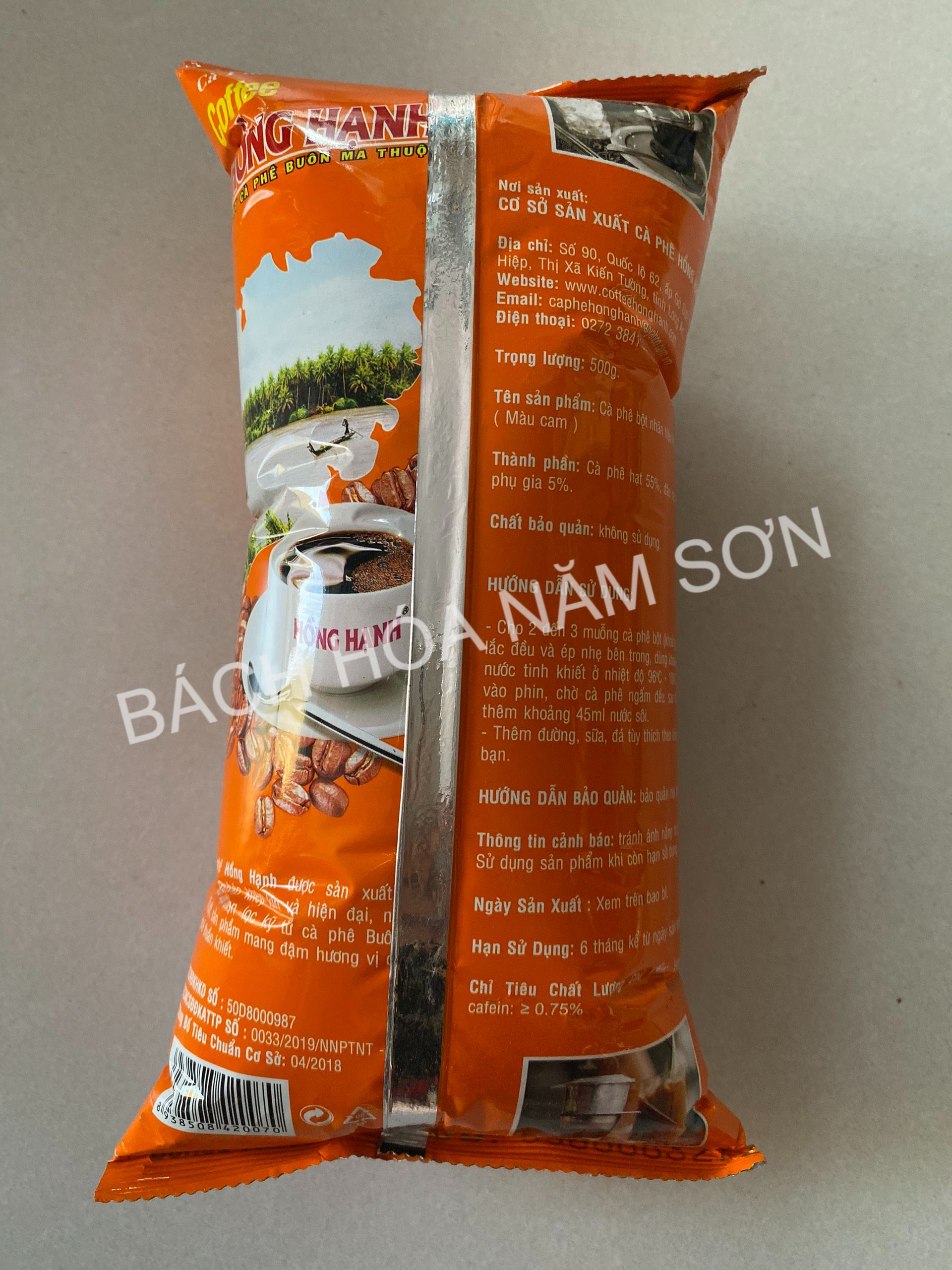 CÀ PHÊ PHA PHIN HỒNG HẠNH - ĐẬM ĐÀ GÓI MÀU CAM 500G