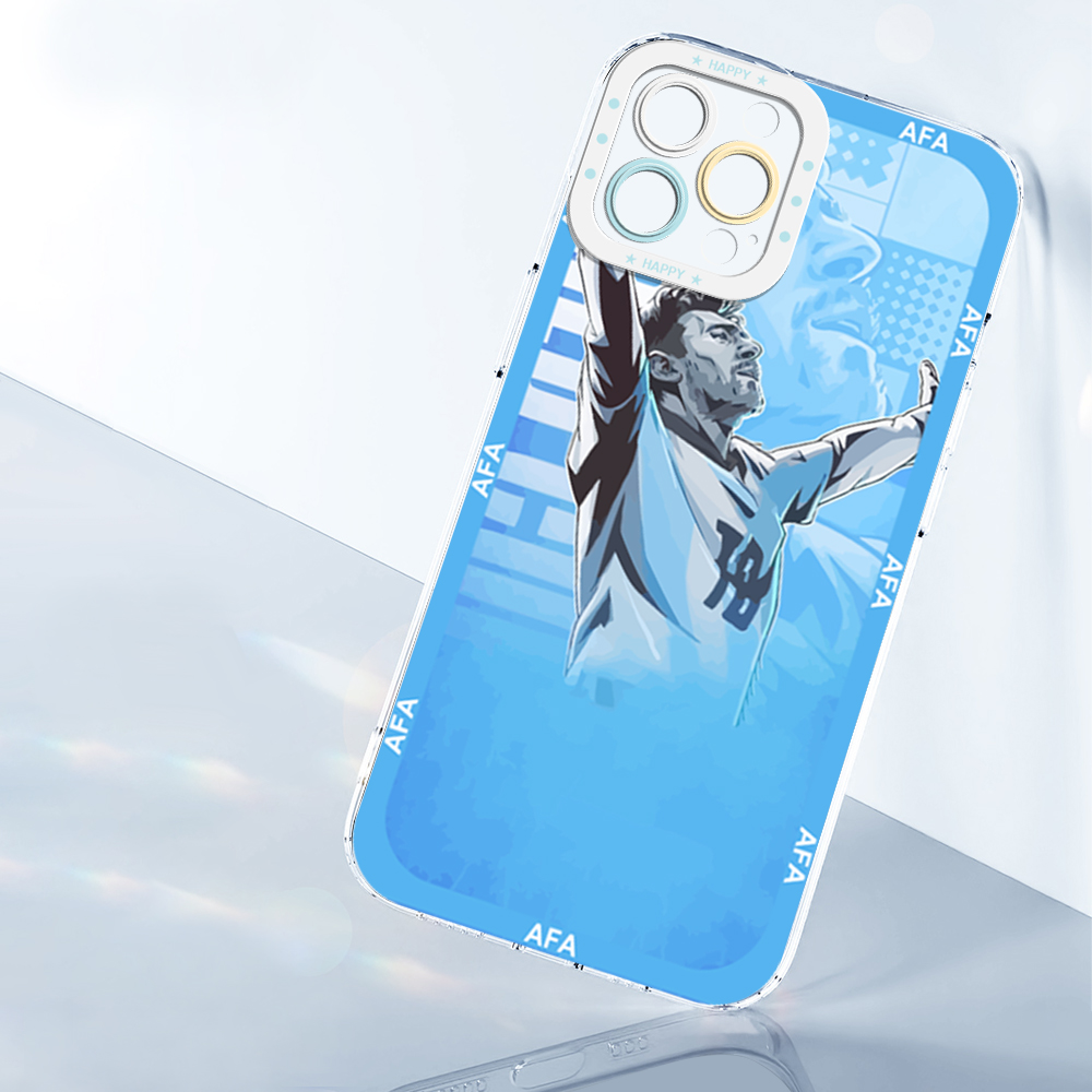 Jizetin for Redmi Note 14 4G 5G Note 14 Pro+ Poco X7 5G Back Cover Crystal Transparent Football Star For Boys Soft Full Camera Cover Protection Phone Cases. 